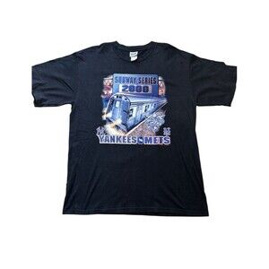 Vintage Subway Series Shirt Mets Yankees New York World‎ 2000 Trains Sparks Y2K